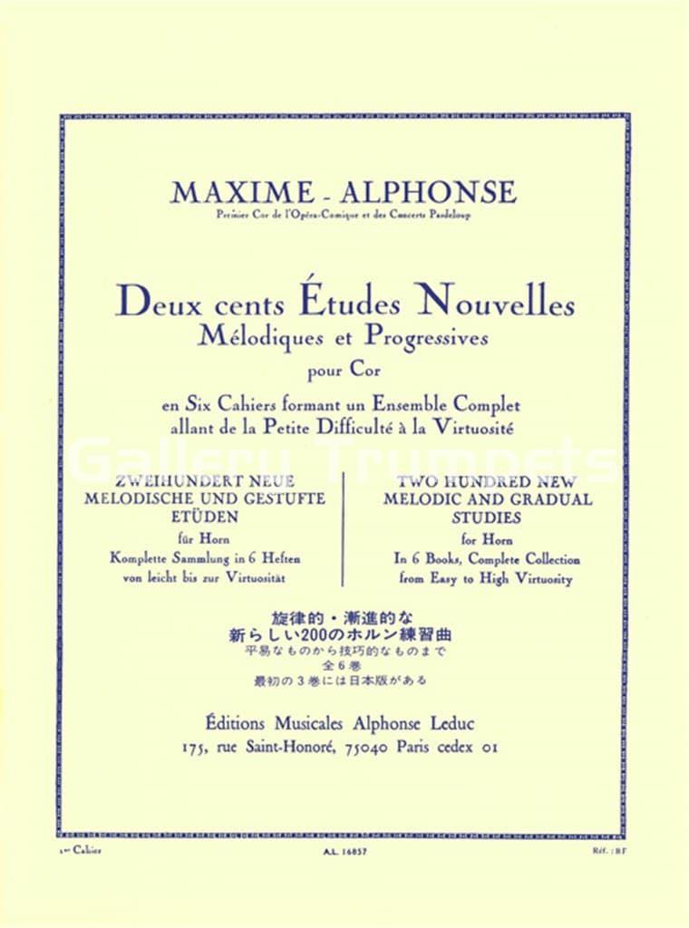 200 Etudes Nouvelles 1 Cahier - Alphonse, Maxime - Imagen 1