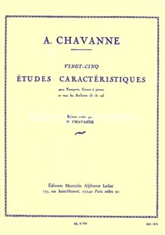 A. CHAVANNE 25 Estudios característicos para trompeta - Imagen 1