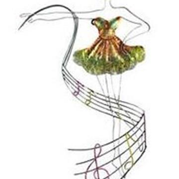 Adorno Bailarina Forja Pared - Imagen 1