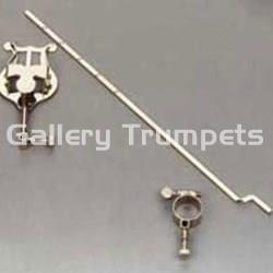 Atril Marcha Trombón con Soporte Plateado Argolla 22mm - Imagen 1