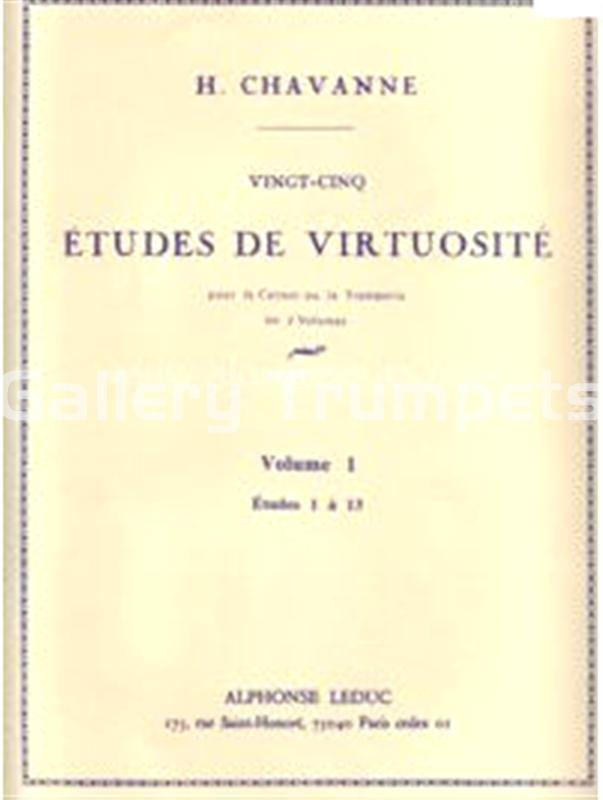 H. CHAVANNE 25 Estudios de virtuosidad para trompeta Vol. 1 - Imagen 1