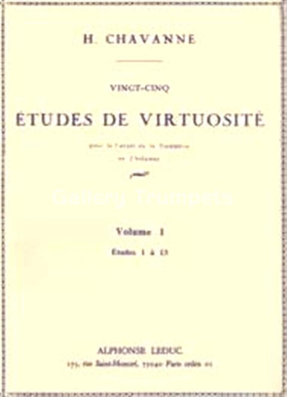 H. CHAVANNE 25 Estudios de virtuosidad para trompeta Vol. 2 - Imagen 1