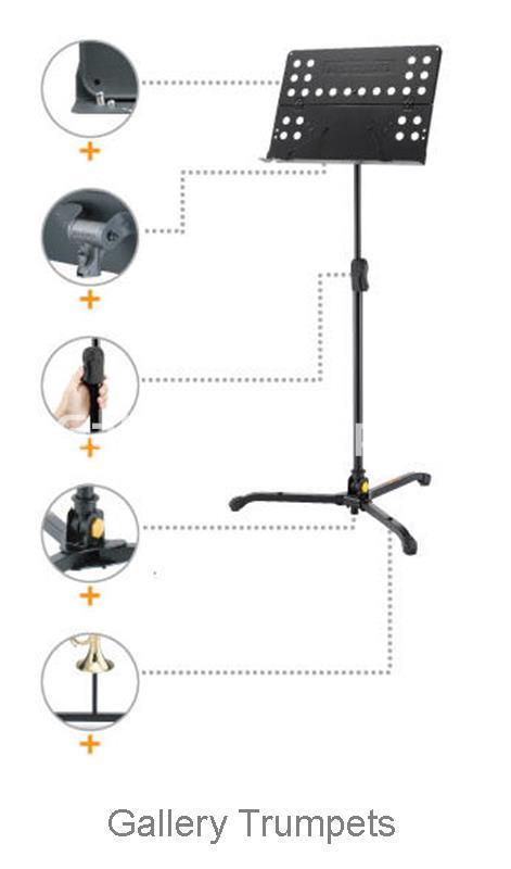 Hercules BS311B Atril Director Bandeja Plegable - Imagen 2