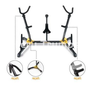 Hercules DS538B Soporte Saxo Alto + Saxo Tenor + Saxo Soprano + Clarinete + Flauta - Imagen 1