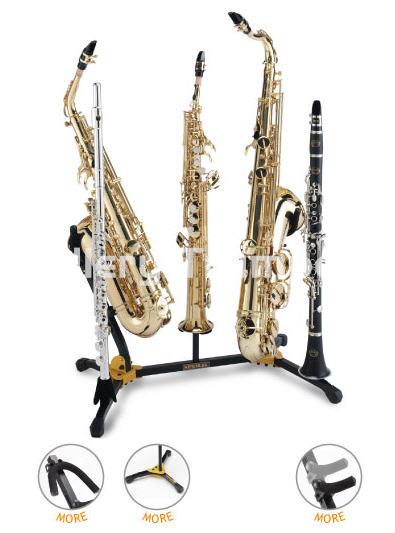 Hercules DS538B Soporte Saxo Alto + Saxo Tenor + Saxo Soprano + Clarinete + Flauta - Imagen 2