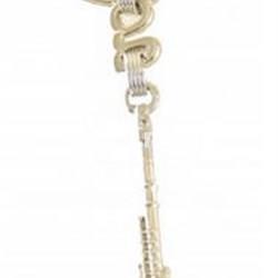 Llavero Flauta Oro 18Kt. - Imagen 1