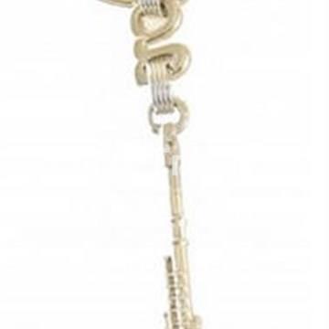 Llavero Flauta Oro 18Kt. - Imagen 1