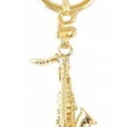 Llavero Saxofón Oro 18 Kt. - Imagen 1