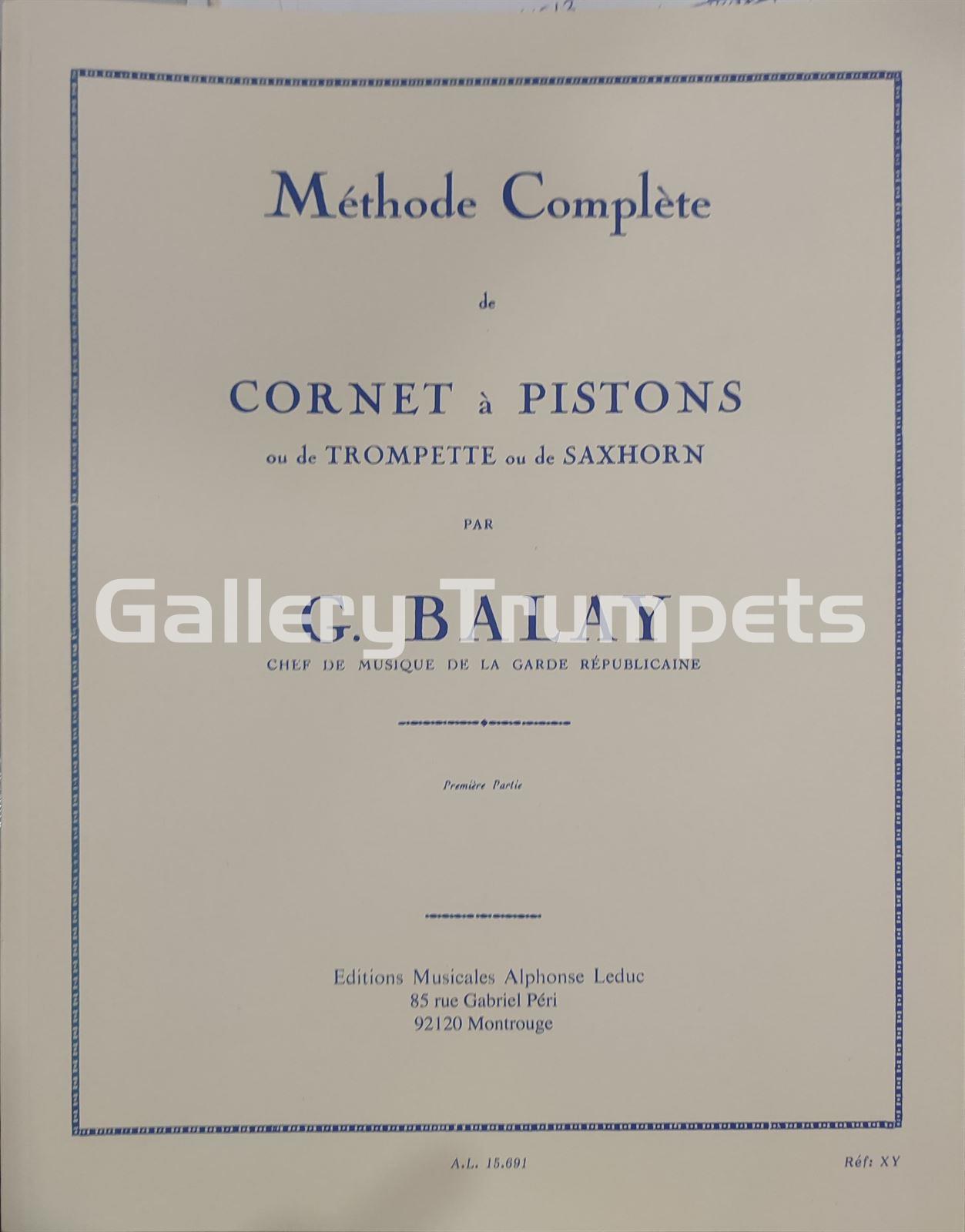 Método De Corneta o Trompeta Vol.1 - G. Balay - Imagen 1