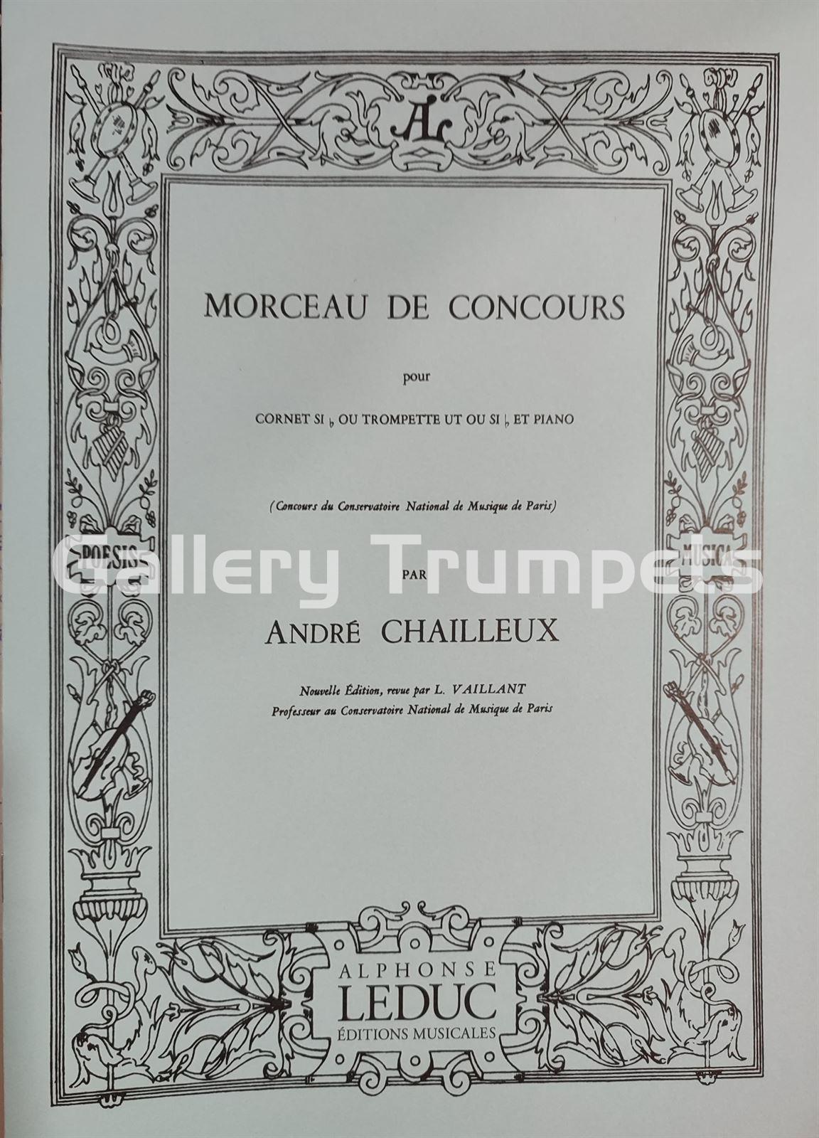 Morceau de Concours pour Cornet et Piano - Chailleux, André - Imagen 1