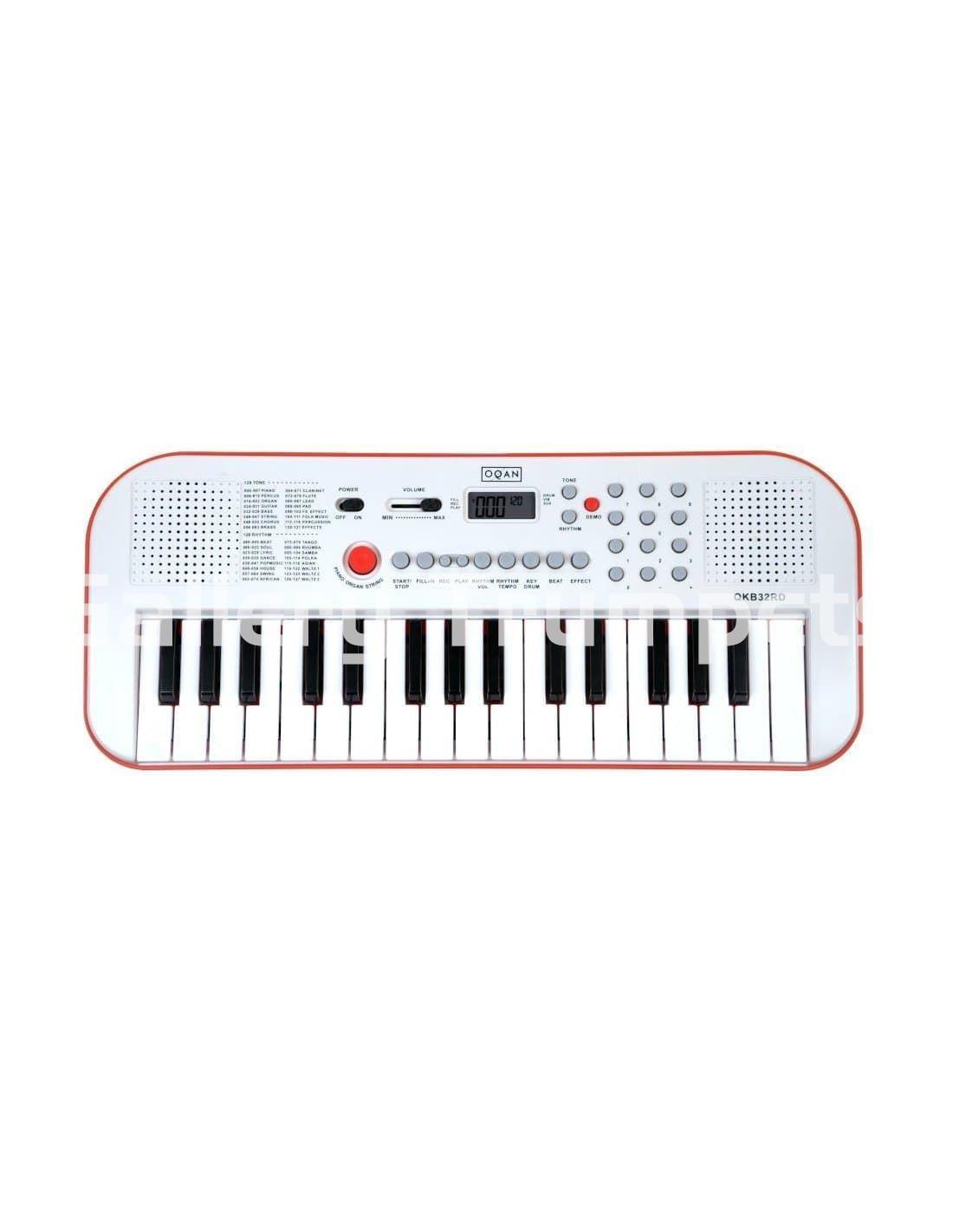 OQAN Teclado 32 Teclas con altavoces, 128 Sonidos, 128 Ritmos, 30 Canciones Demo, - Imagen 1
