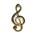 Pin Clave Sol Esmalte Negro - Imagen 1