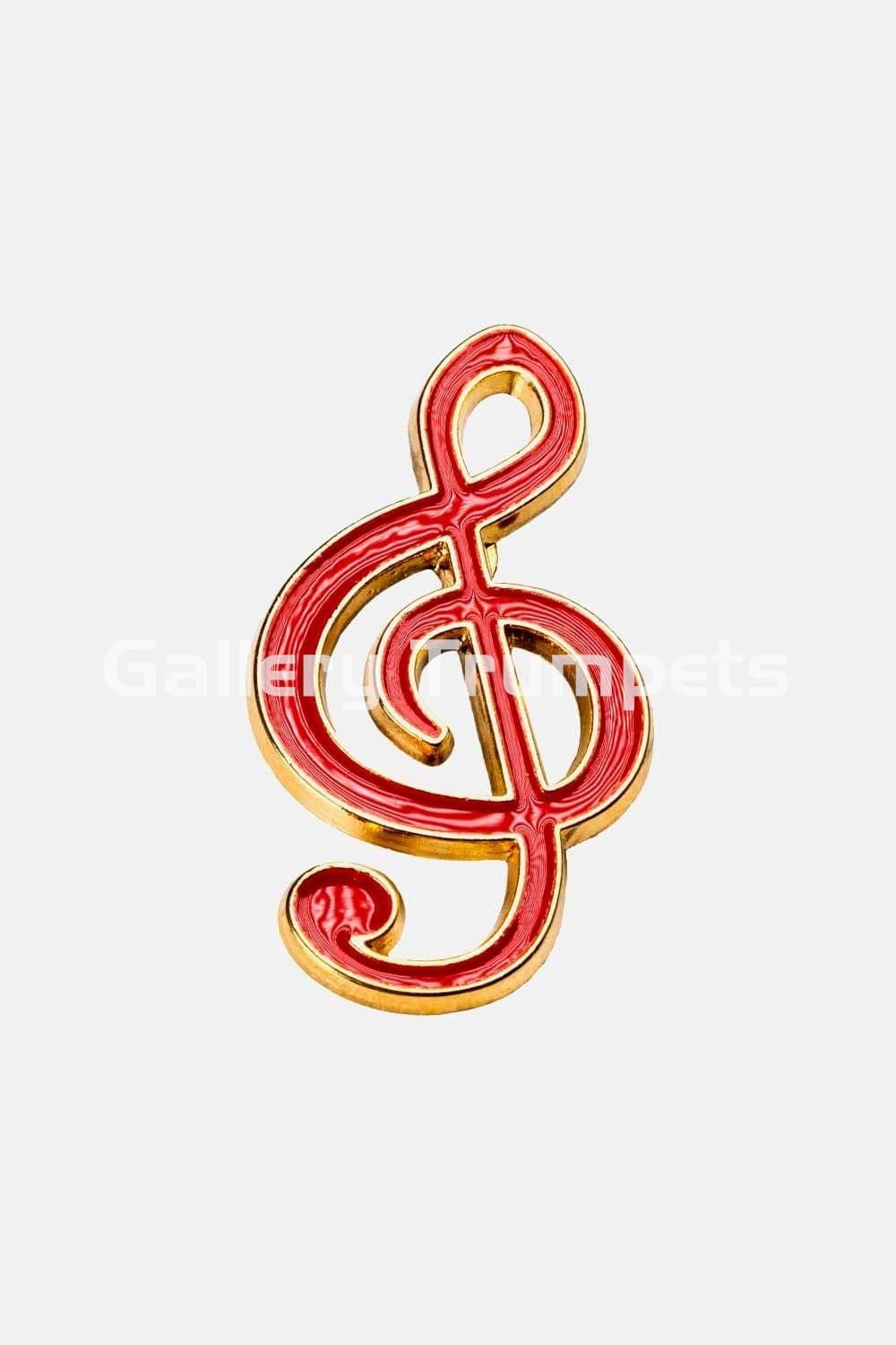 Pin Clave Sol Esmalte Rojo - Imagen 1