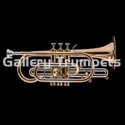 Schagerl K-620L - Corneta Bb Lacada: Tubería '459 (11,68mm), Tudel Goldmessing, Campana Goldbrass 123 mm., Pistones de Monel, Es - Imagen 1