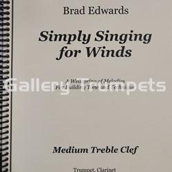 Simply Singing for Winds by Brad Edwards - Medium Treble Clef (Clarinete/Trompeta) - Imagen 1