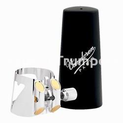 Vandoren Optimum Abrazadera Clarinete Plateada con boquillero - Imagen 1