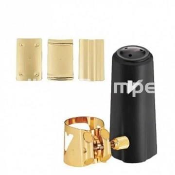 Vandoren Optimum Abrazadera Saxo Soprano Dorada con boquillero - Imagen 1