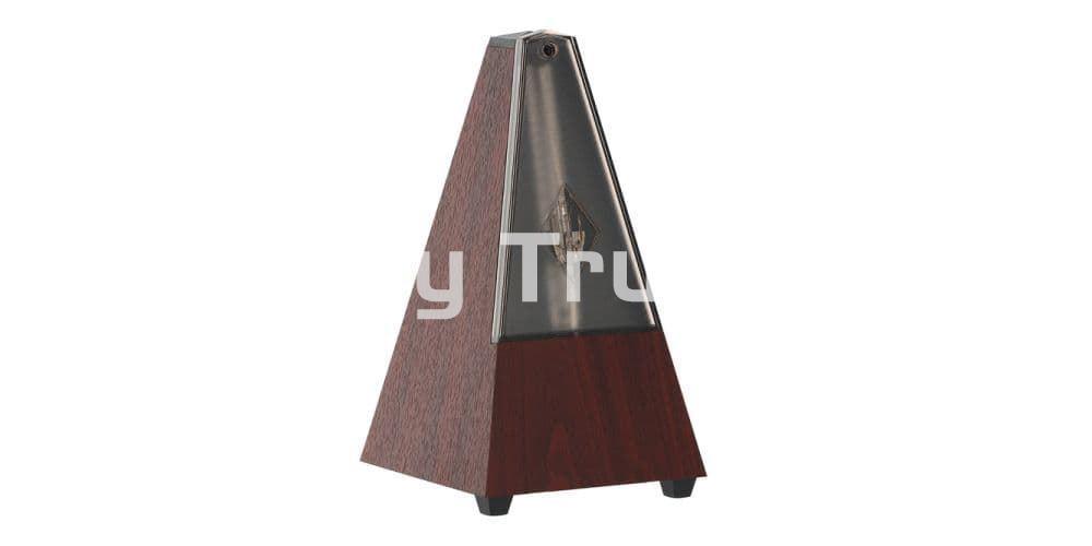 Wittner Metrónomo Analógico con campana, Beteado caoba, Tapa transparente - Imagen 1